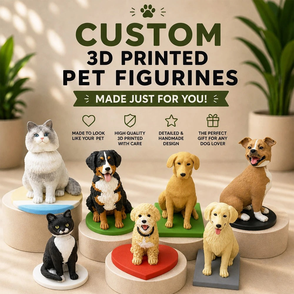100%Handmade by Arttist Custom 3D Mini Bobble Head Pet Figurine