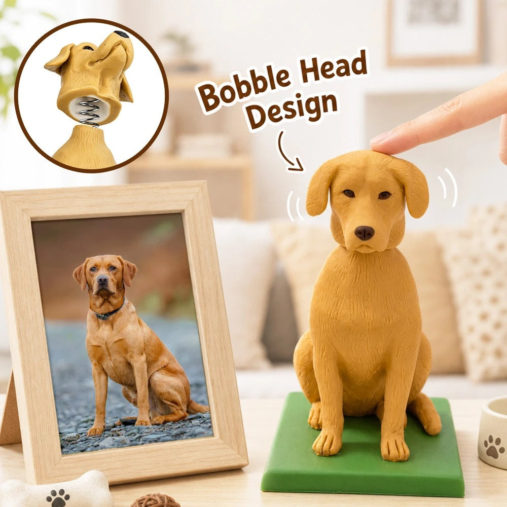 100%Handmade by Arttist Custom 3D Mini Bobble Head Pet Figurine