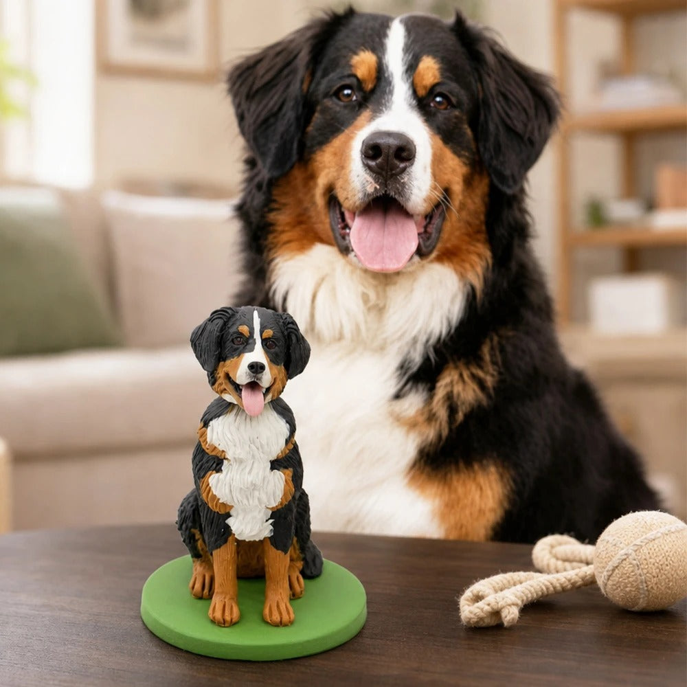 100%Handmade by Arttist Custom 3D Mini Bobble Head Pet Figurine