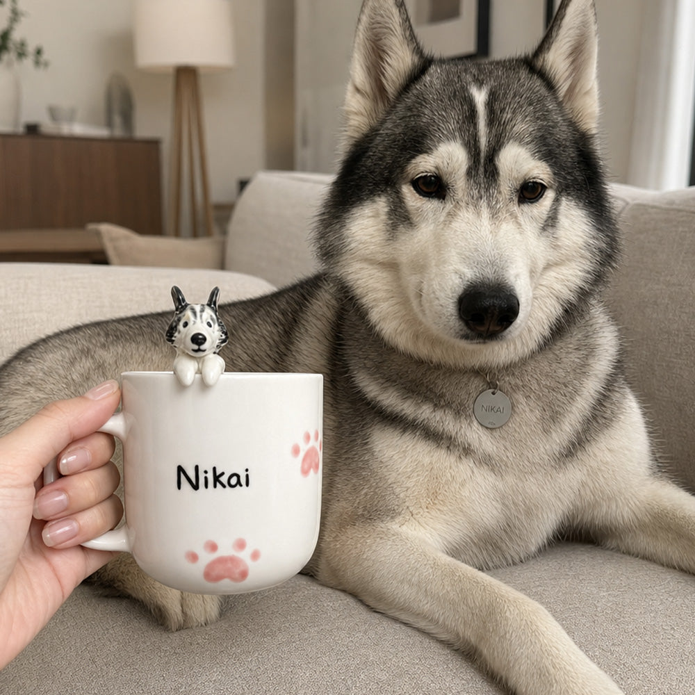 100% Handmade Custom Pet Ceramic Mug By Artist