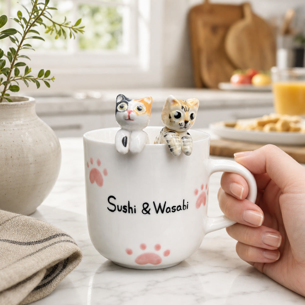 100% Handmade Custom Pet Ceramic Mug By Artist