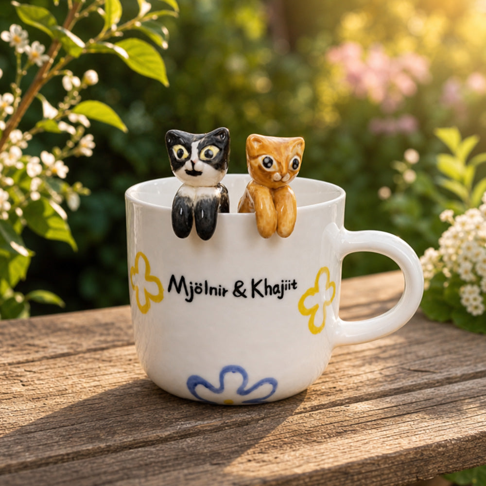 100% Handmade Custom Pet Ceramic Mug By Artist