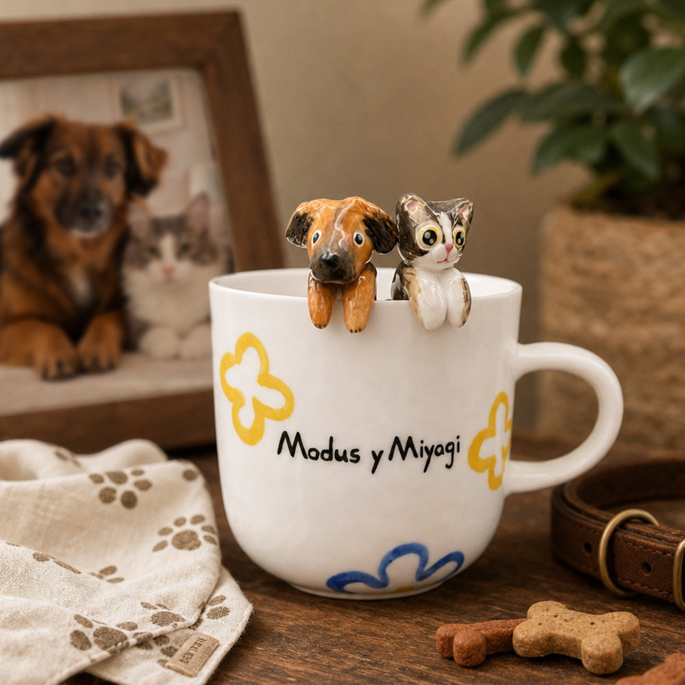 100% Handmade Custom Pet Ceramic Mug By Artist