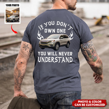 Personalized Washed Denim Baseball Cap with Classic Car Graphic, Unique Gift for Car Lovers