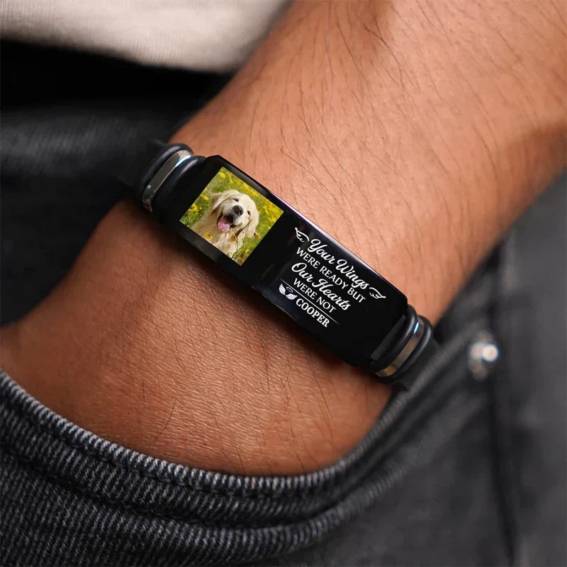 Personalized Silicone Bracelet with Photo and Memorial Quote, Unique Remembrance Gift for Family