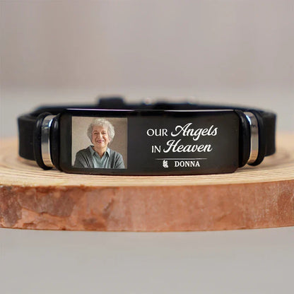 Personalized Silicone Bracelet with Photo and Memorial Quote, Unique Remembrance Gift for Family