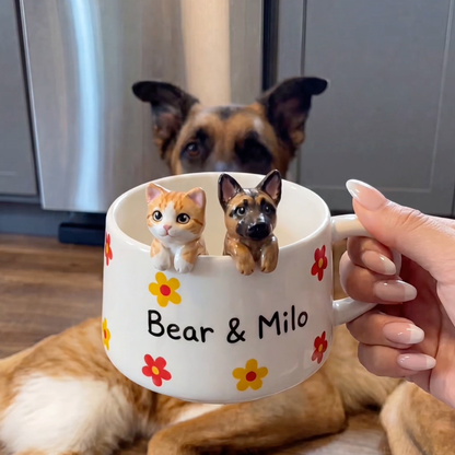 100% Handmade Custom Pet Ceramic Mug By Artist