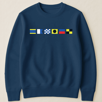 Nautical Signal Flags Classic Tee, Personalized for Your Name, Beachy Everyday Style, Thoughtful Gift